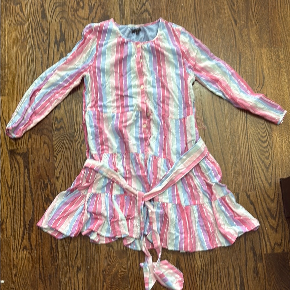 J.Crew Pink and Blue Striped Dress